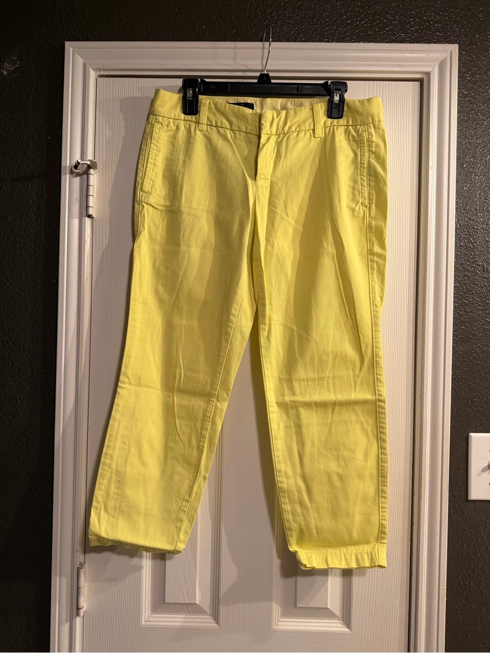 J. Crew Lemon Yellow Cotton Scout Chinos